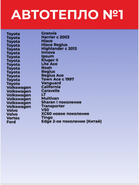 Автотепло №01 (160х83)
