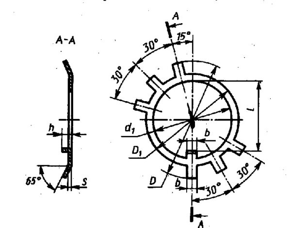 Шайба многолапчатая D56 ГОСТ 11872-89