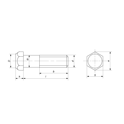 Болт 16х30*1,5 DIN 961 мелкий шаг, кл.пр. 4.8, черный