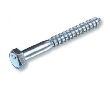 Шуруп 8х140 (S13) шестигранная головка DIN 571 цинк  (1кг/23,6шт)