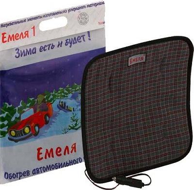 Емеля-1 накидка с подогревом на сиденье, одинарная 12в