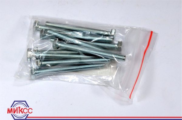 Болт 6х60 с шестигр. головкой DIN 933, цинк (10шт)