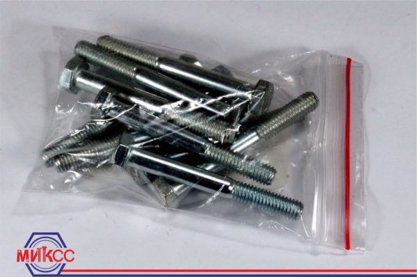 Болт 6х50 с шестигр. головкой DIN 933, цинк кл.пр.8,8 (10шт)
